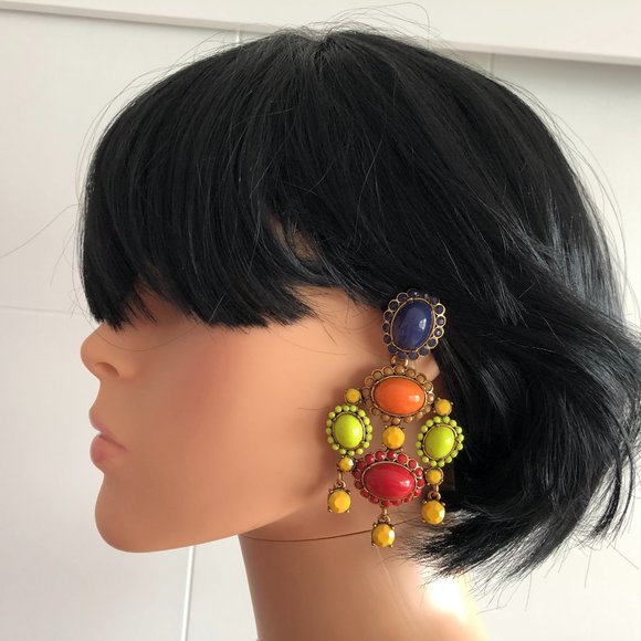 Chandelier clip earrings